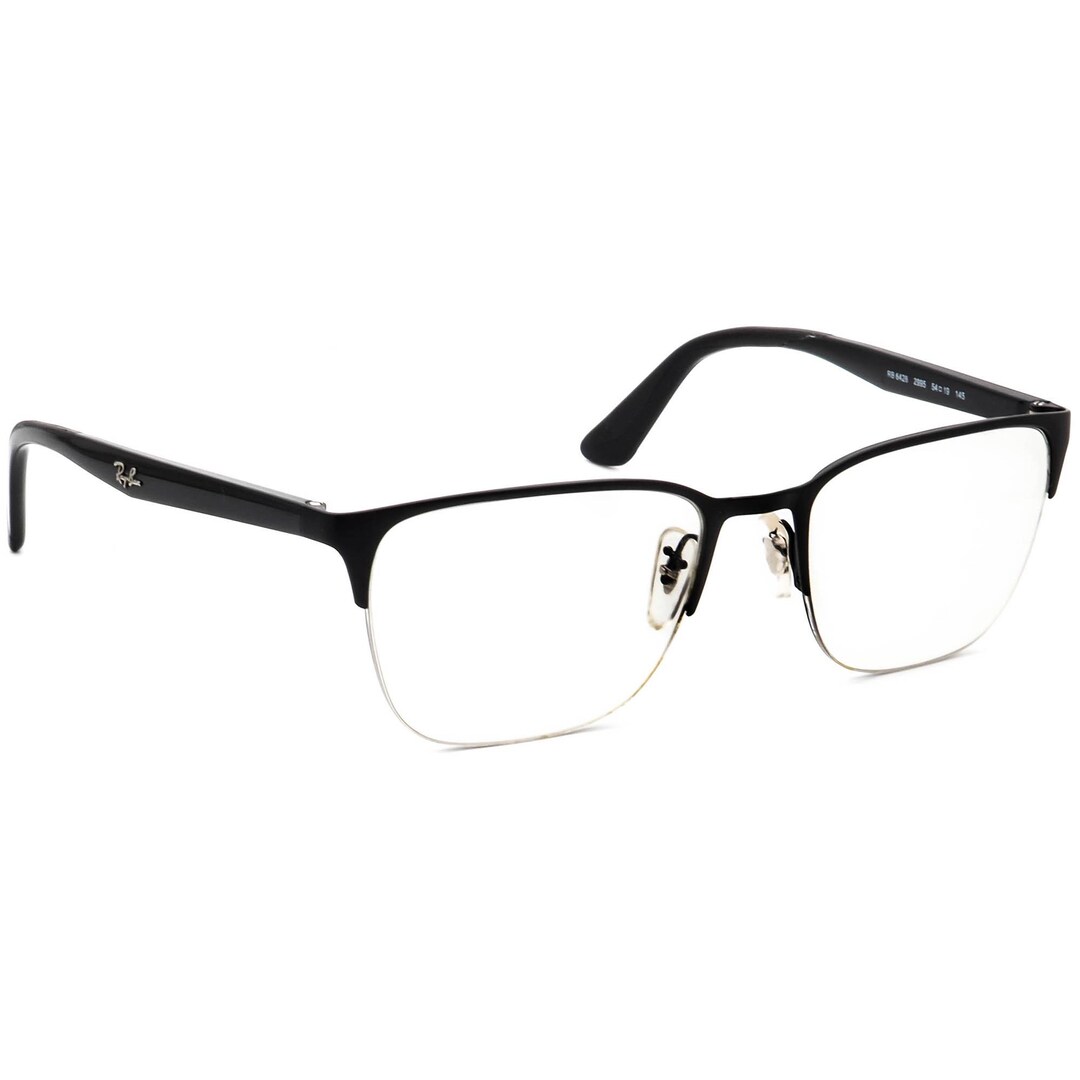 Ray-ban Eyeglasses RB 6428 2995 Black Half Rim Frame 54[]19 145 - Etsy