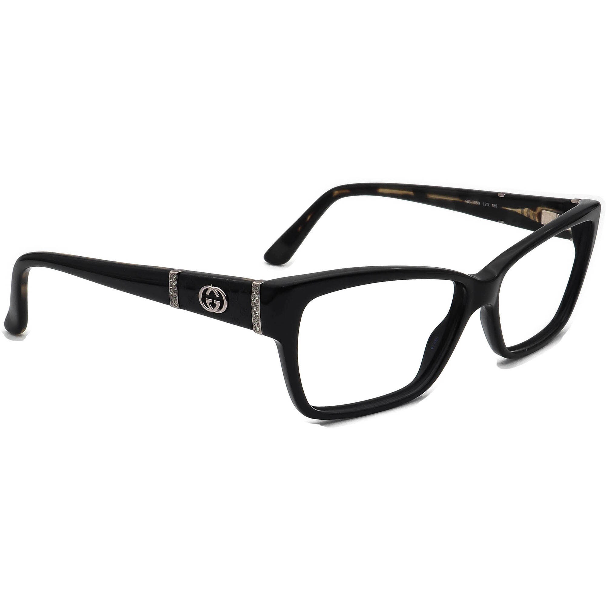 Gucci Damen Brillen GG 3559 L73 Schwarz Rechteckig Rahmen Italy 5314 135 Etsy