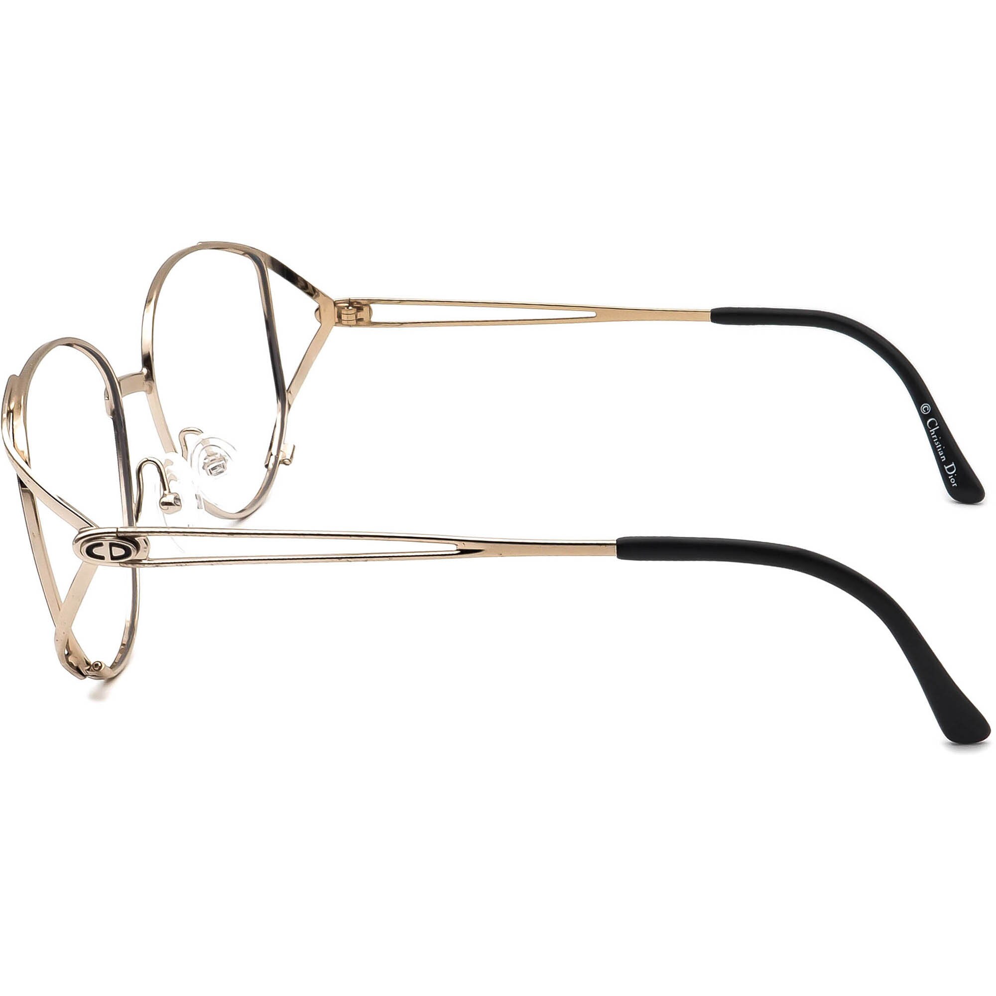 Christian Dior Eyeglasses 2646 49 Gold/black Metal Frame - Etsy