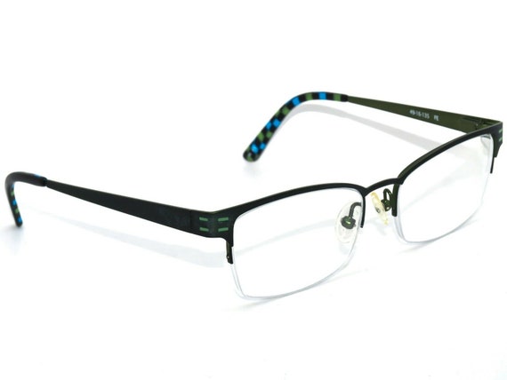 Kensie Eyeglasses Fern Fern Green Half Rim Metal Frame 4916 135