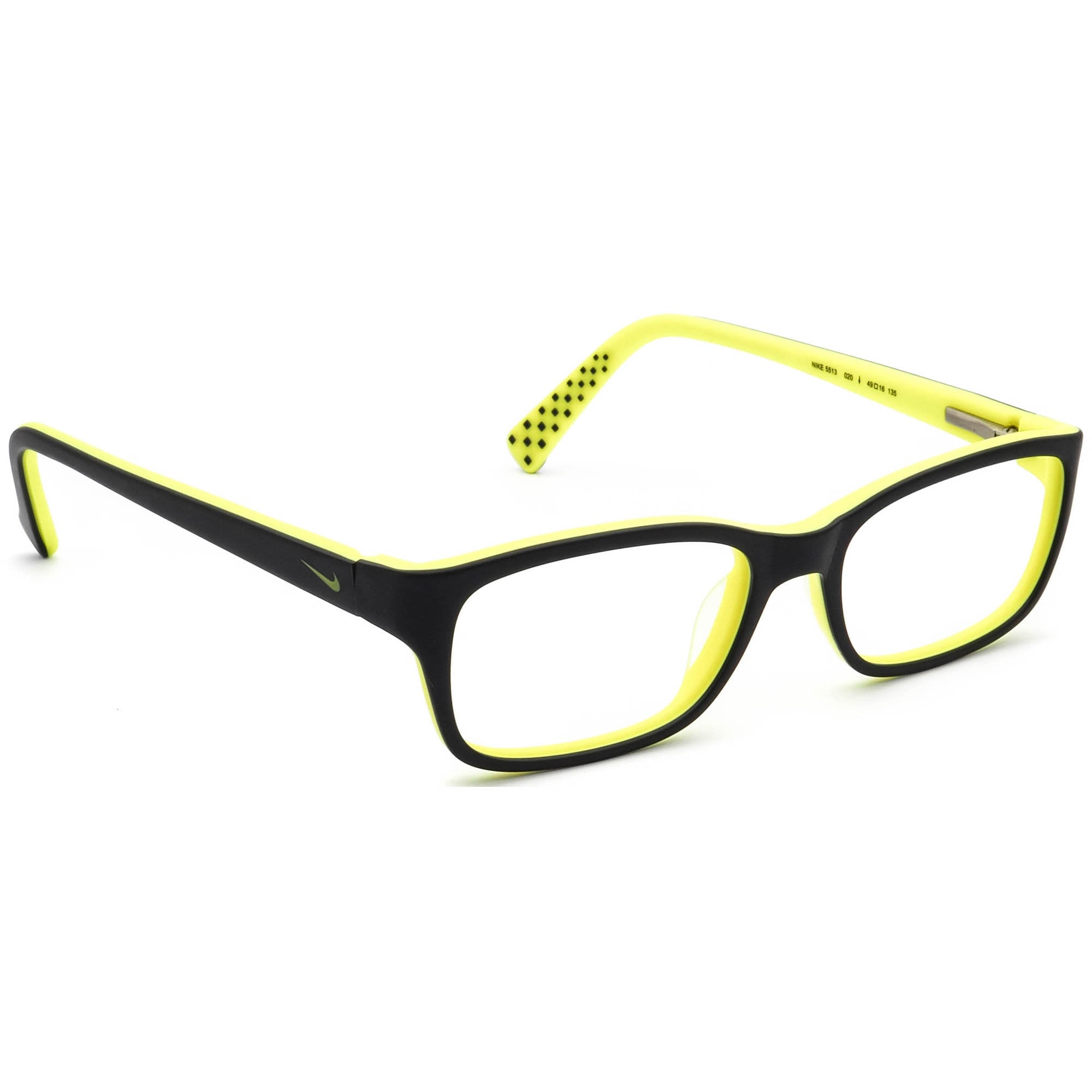 Nike Small Eyeglasses 020 Matte Black/neon Green - Etsy