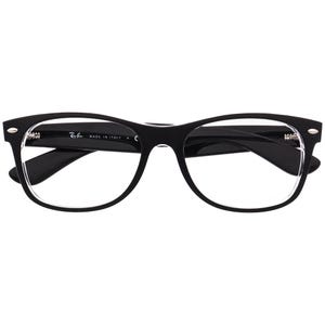 Gafas de sol Ray-Ban RB 2132 New Wayfarer 6052 Matte Black on Clear Square Italy 55 mm (solo montura) imagen 6