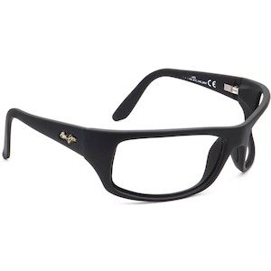 Maui Jim Zonnebril Frame Alleen MJ 202-2M Peahi STG-BG Black Wrap Italië 65 mm