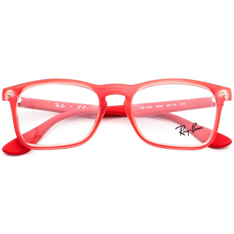 Anteojos para niños Ray-Ban RB 1553 3669 Montura rectangular roja mate 4616130 imagen 6