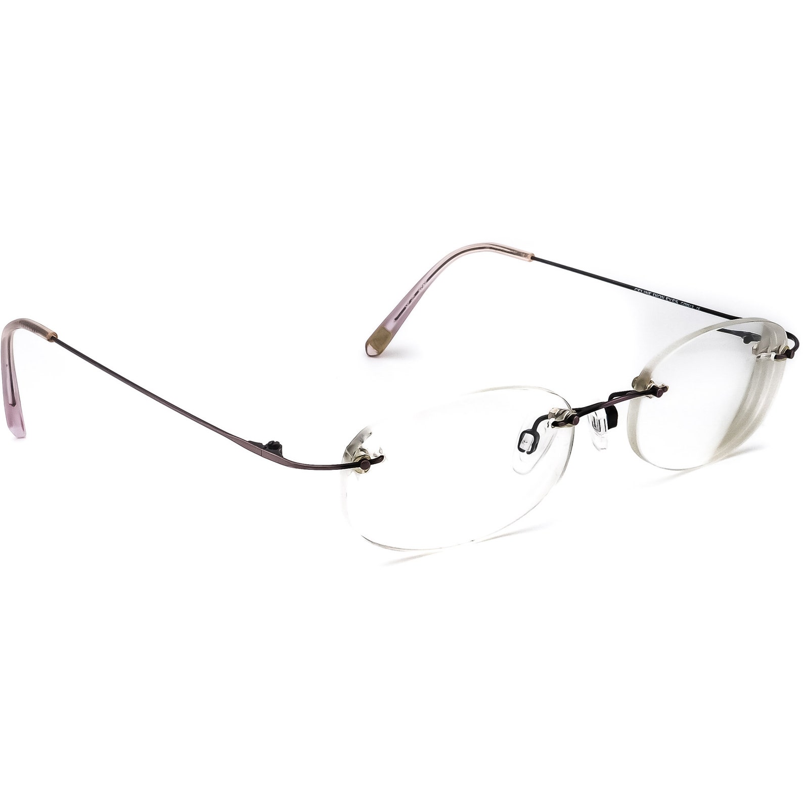 Celine Women's Eyeglasses CD2512 Light Pink Rimless Frame Etsy