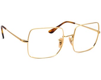 Gafas de sol Ray-Ban RB 1971-V 2500, montura cuadrada, metal dorado pulido, Italia, 54 mm