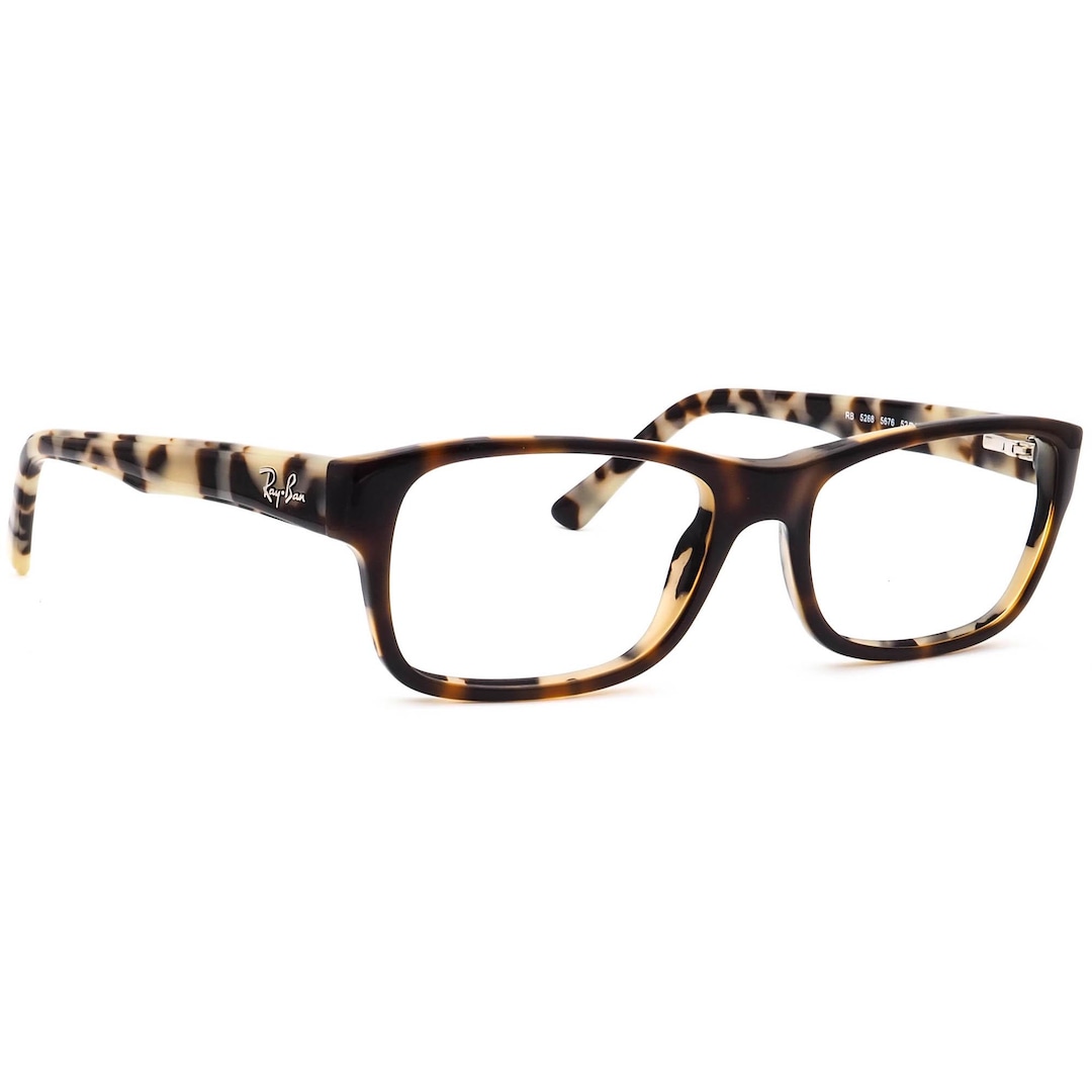 5268 Rgatt Ray-ban Eyeglasses RB 5268 5676 Polished Dark Havana Square Frame 52 ...