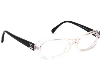 Chanel Eyeglasses 3186 c.660 Clear/Black Rectangular Italy 52[]16 135 Crystals