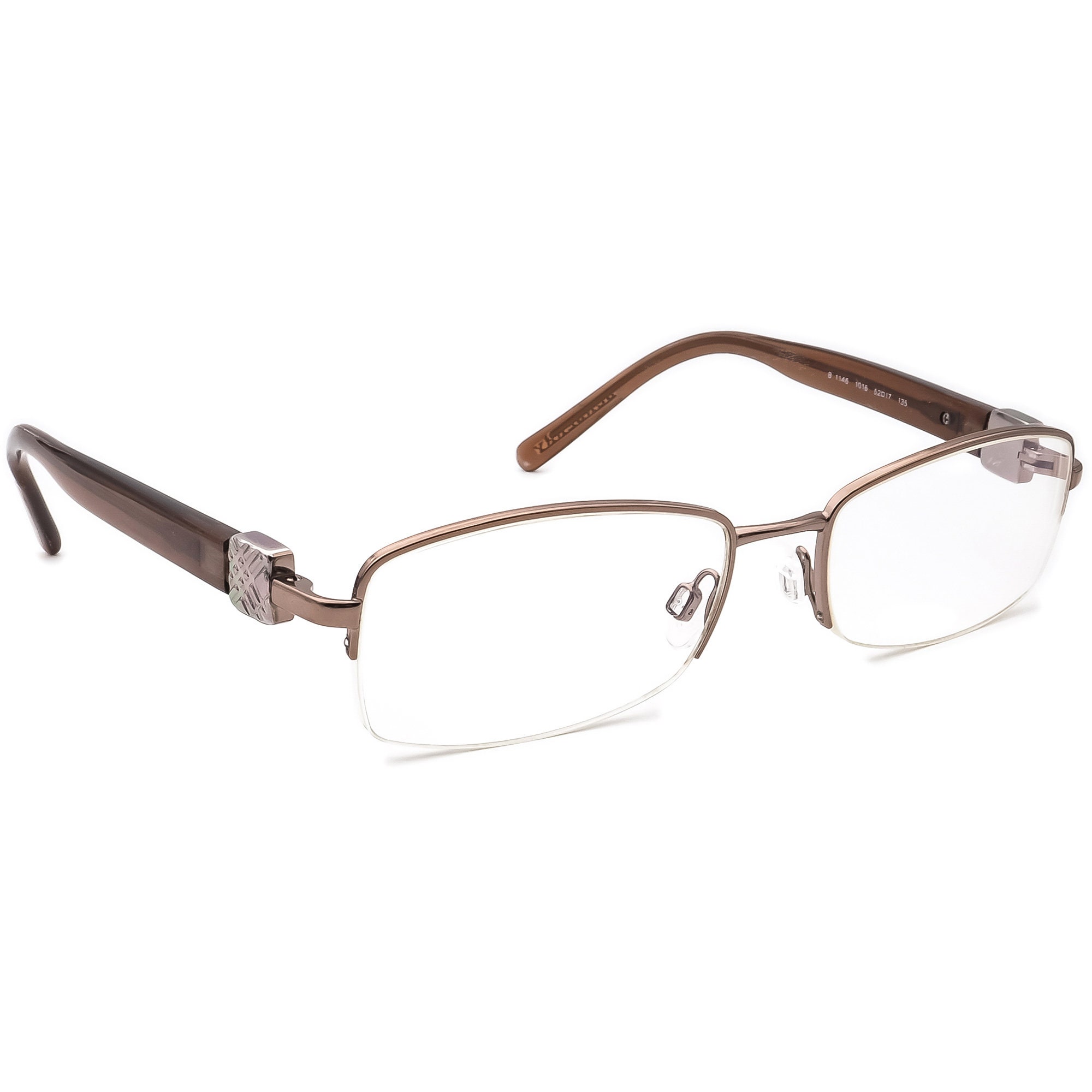 burberry half rim eyeglasses