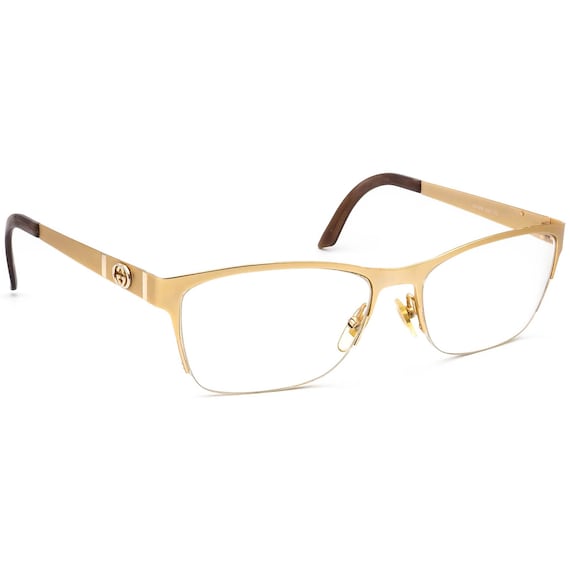 Gucci Women's Eyeglasses GG 4236 82C Gold Half Rim Metal Gucci Women's Eyeglasses GG 4236 82C Gold Half Rim Metal
