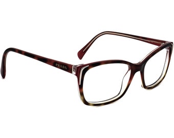 Óculos de sol Prada somente armação SPR 02O HA1-0A5 tartaruga retangular Itália 54 mm