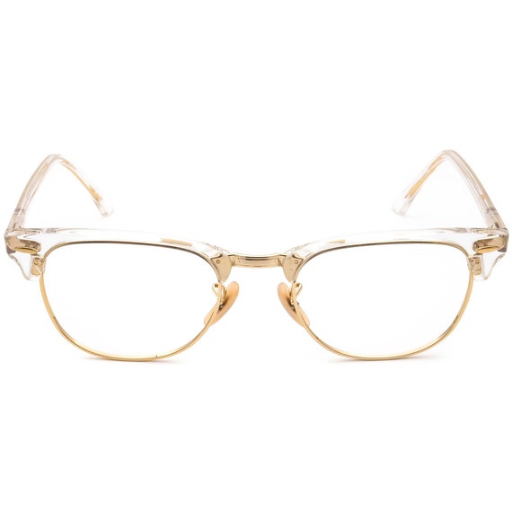 Ray ban sales clubmaster clear gold