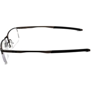 May include: A pair of black and silver eyeglasses with a thin metal frame.