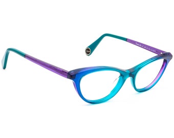 Woow Eyeglasses Turn On 3 Col 5017 Blue&Purple Cat Eye Italy 52[]17 143 Handmade