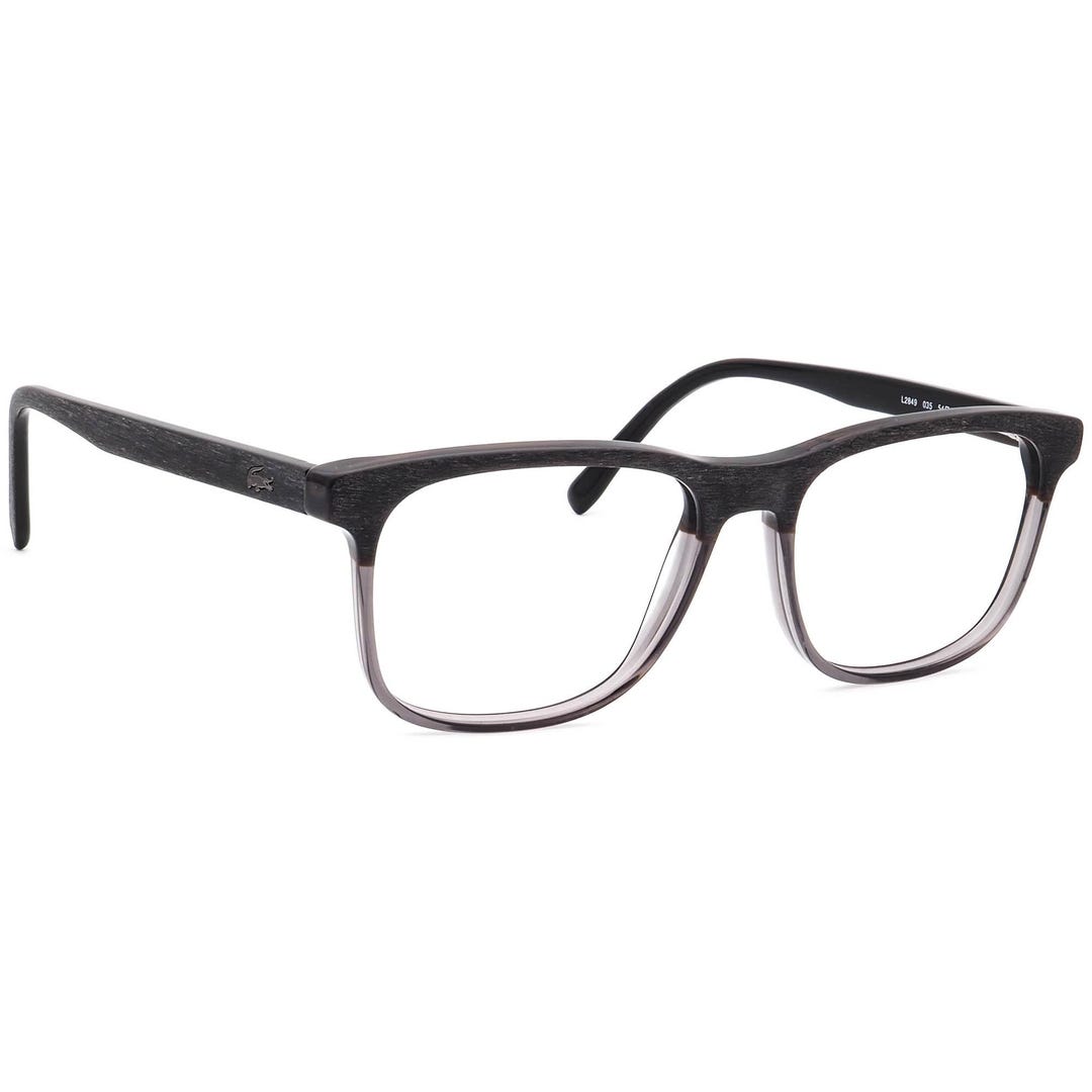 Lacoste Eyeglasses L2849 035 Wood Grain/grey Square Frame 54[]17 145 - Etsy