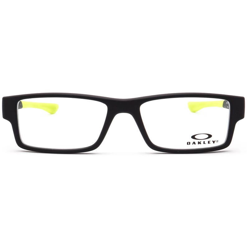 Oakley Junior Eyeglasses OY8003-0550 Airdrop XS Matte Black/Neon Green Rectangular Frame 50[]15 126 image 2