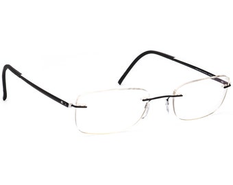 Silhouette Eyeglasses 7642 50 6059 Titan Black/White Rimless Frame Austria 53[]19 145