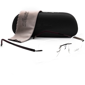 Silhouette Eyeglasses 4368 40 6059 5263 Titan Aubergine Rimless 51[]19 140