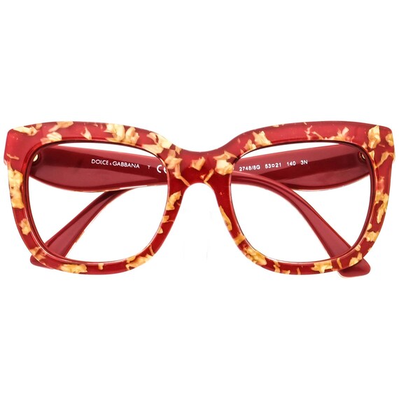 DOLCE  and GABBANA DG4197 GOLD LEAF Stylish Women\'s Sunglasses - Red and Gold Dolce & Gabbana Sunglasses Frame Only DG 4197 2748/8G Leaf  main image 3