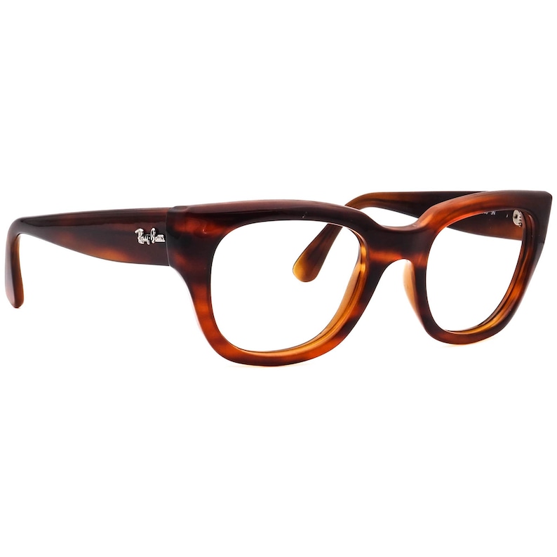 Ray-Ban Sunglasses Frame Only RB 4178 820/73 Polished Striped Havana Semi Butterfly Italy 52 mm image 1