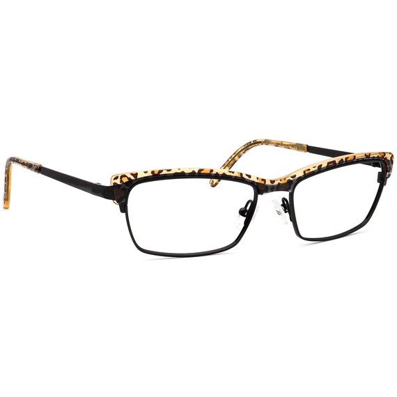 Vintage JEAN LaFONT Paris Leopard Print Cat-Eye Eyeglasses /Rare Jean Lafont Eyeglasses Ingrid 100 Black/leopard Semi Cat Eye  main image 3