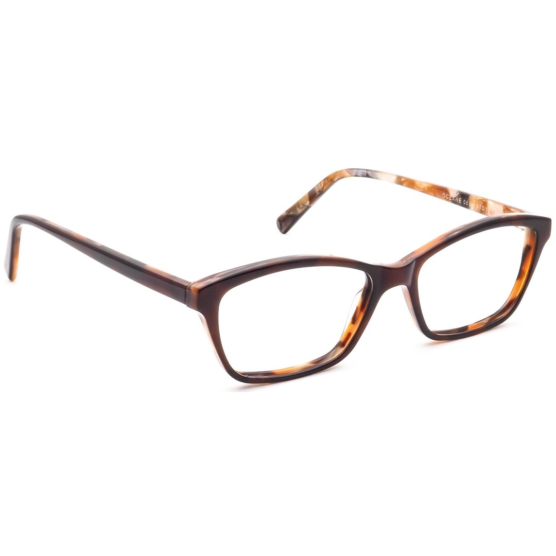 Jean Lafont Eyeglasses Oceane 563 Brown Marble Semi Cat Eye France 5115 138 Etsy