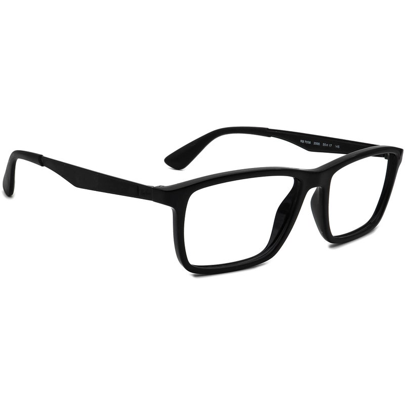 Ray-ban Small Eyeglasses RB 7056 2000 Black Rectangular Frame