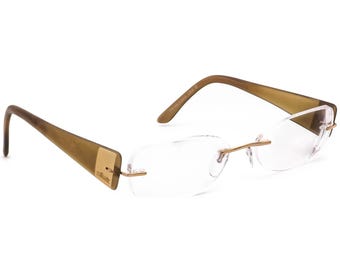 Monture Silhouette Homme Noir Et Doré - Lunettes Rectangulaires Neuves Avec étiquettes