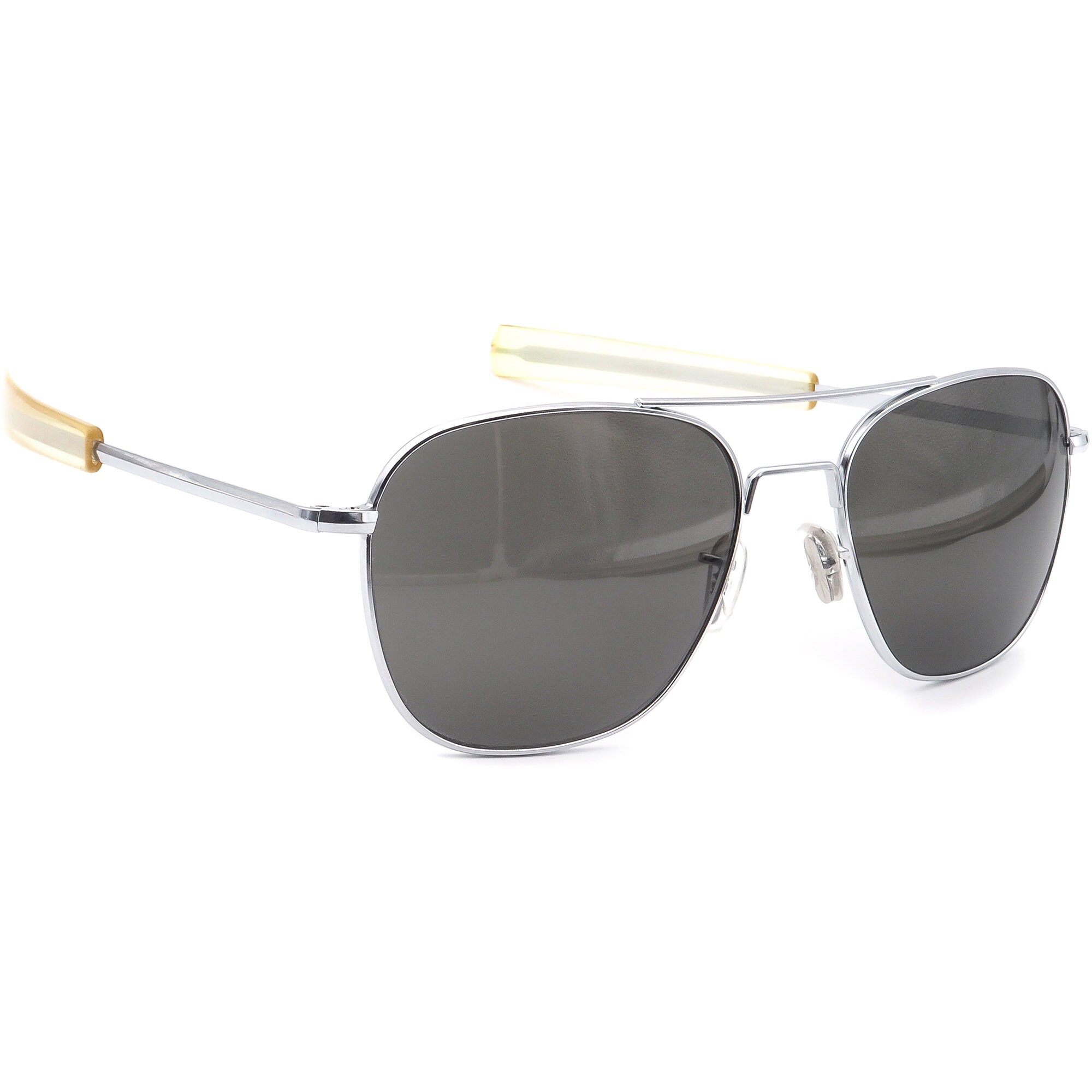 American Optical Sunglasses Command Silver Pilot Metal USA American Optical Sunglasses Command Silver Pilot Metal USA