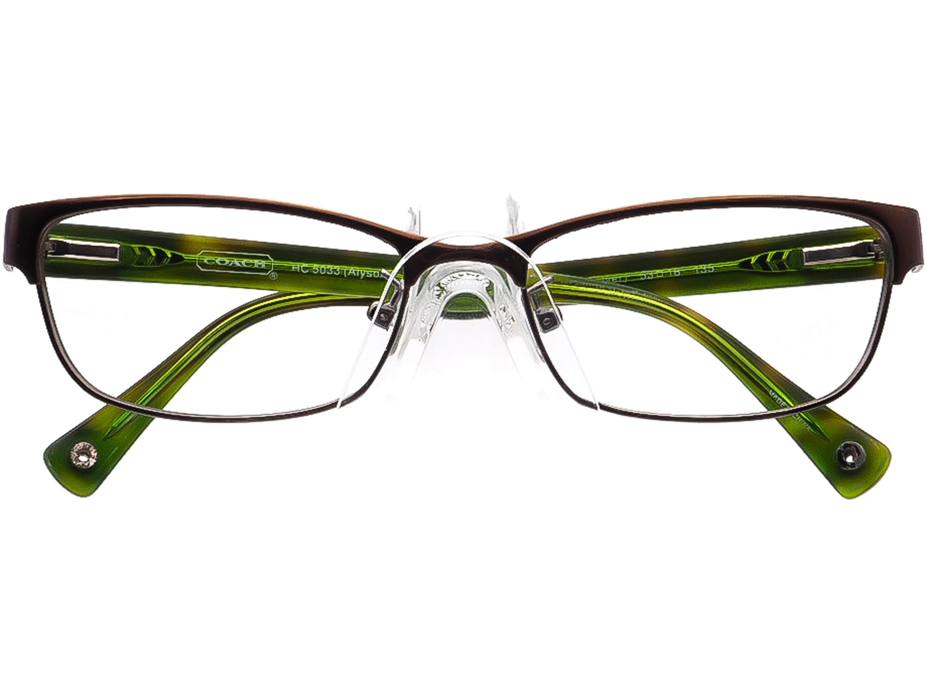 Coach Eyeglasses HC 5033 Alyson 9128 Satin Brown/dark Silver  display picture 1
