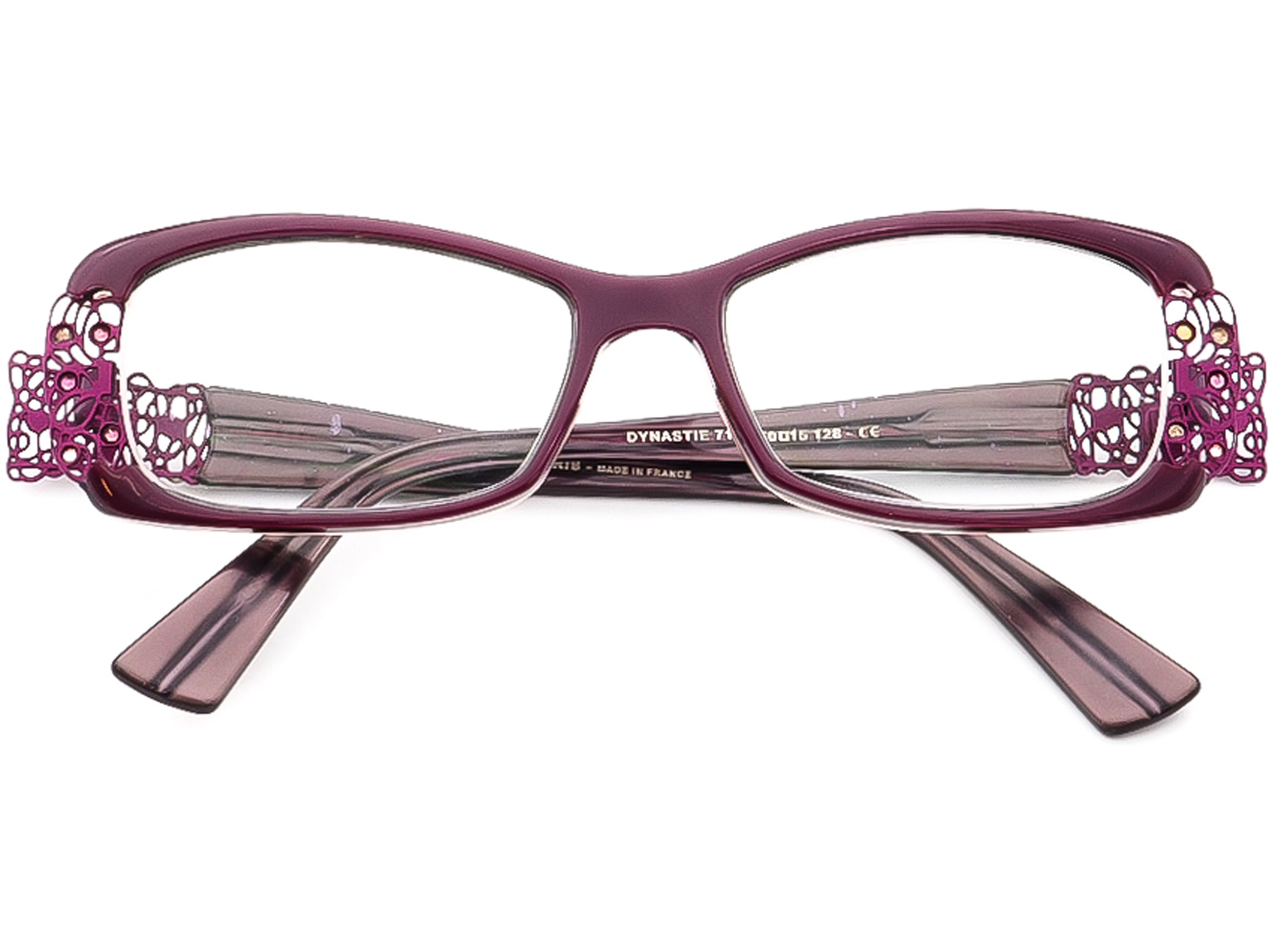 Jean Lafont Eyeglasses Dynastie 719 Purple Rectangular Frame Etsy