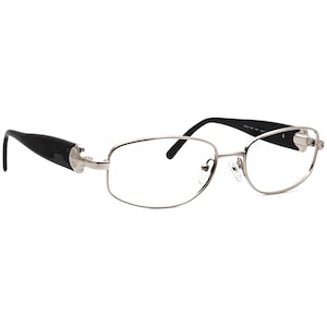 Lunettes de vue Versace femme MOD. 1149 1000 Cadre rectangulaire arrondi argent/marbre noir Italie 53[]17 135
