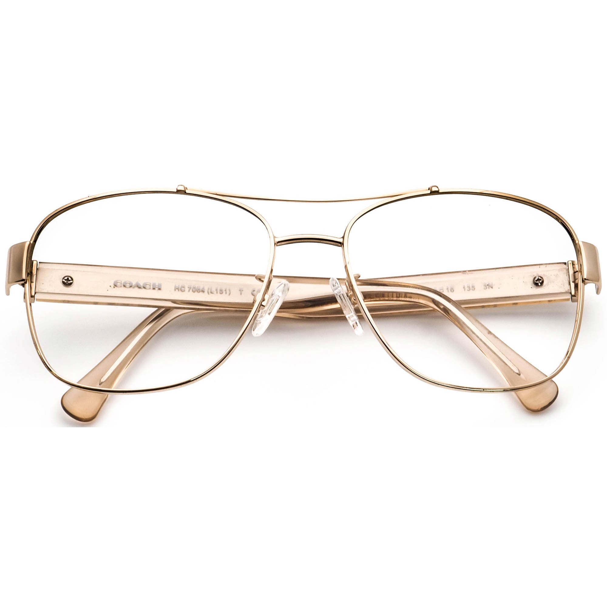 Coach Hc 7064 L151 926513 Lt Gold/Crys Lt Brown Authentic Eyeglasses Coach Women main image 2