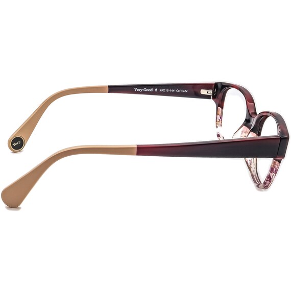 Woow Eyeglasses Very Good 2 Col 4022 Burgundy Fra… - image 4