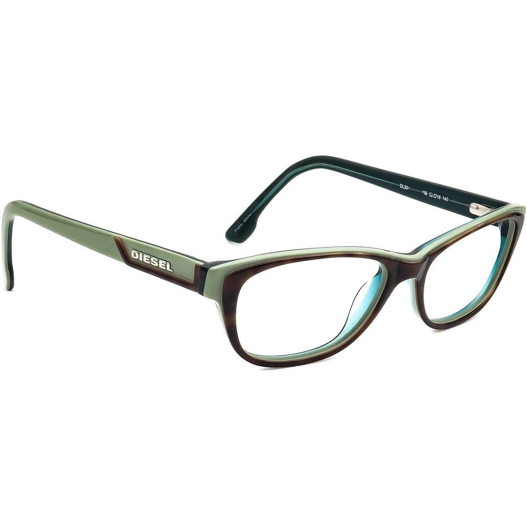 Diesel Eyeglasses DL5012 Col.056 Tortoise&green B-shape  display picture 3