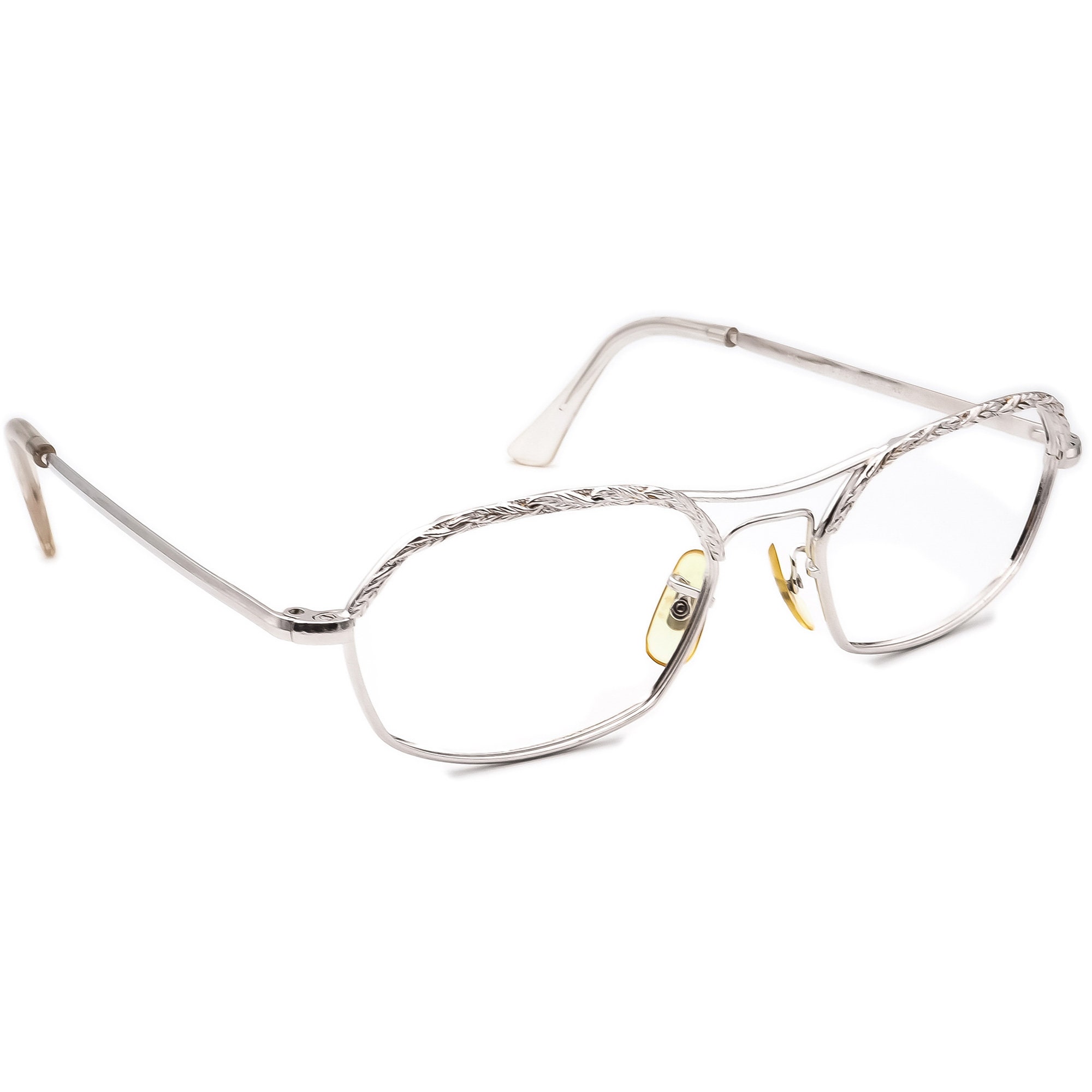 American Optical Vintage Eyeglasses 5 1/2 Silver Metal Frame