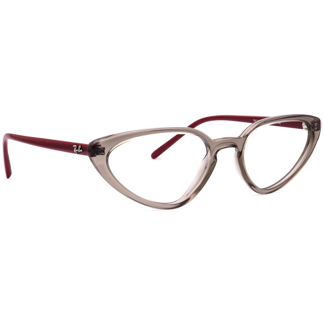 Ray-ban Eyeglasses RB 7188 8083 Polished Transparent Grey Cat Eye Frame ...