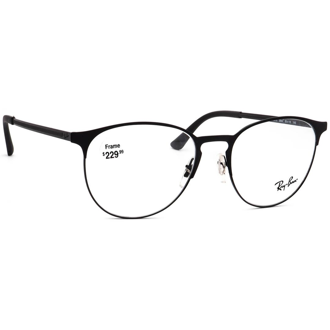 Ray-ban Eyeglasses RB 6375 2944 Matte Black Phantos Metal Frame 53[]18 ...
