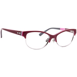 Oakley Women&#39;s Eyeglasses OX1108-0252 Throwback Dark Red Semi Cat Eye Frame 52[]16 132