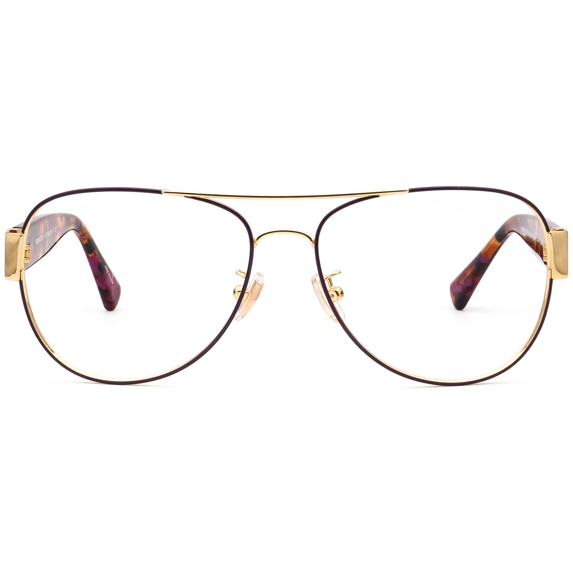 Coach Sunglasses Frame Only HC7059 L138 924890 Gold purple Confetti Aviator 58mm Etsy