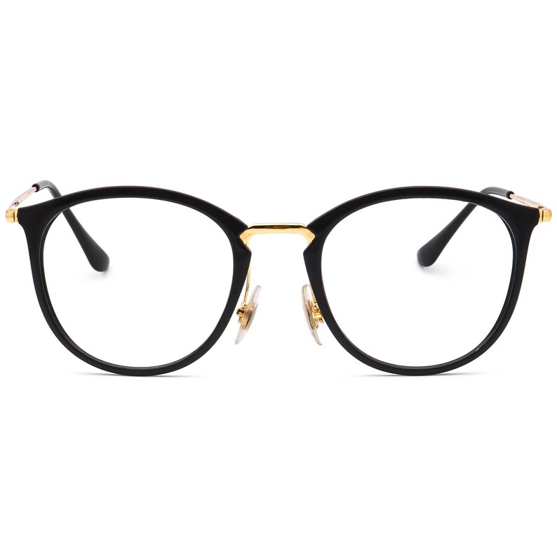 Gafas graduadas Ray-Ban RB 7140 2000 Montura Phantos Negro Pulido/Dorado 49[]20 150 imagen 2