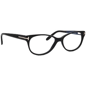Tom Ford Women&#39;s Eyeglasses TF 5292 005 Polished Black on Violet Iridescent Cat Eye Frame Italy 53[]16 140