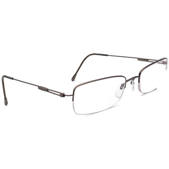 Silhouette Eyeglasses 7585 40 6053 Titan Brown Half Rim Frame Etsy Finland
