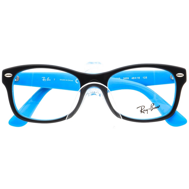 Ray-Ban Kids' Eyeglasses RB 1528 3659 Black on Blue Square Frame 46[]16 125 image 6