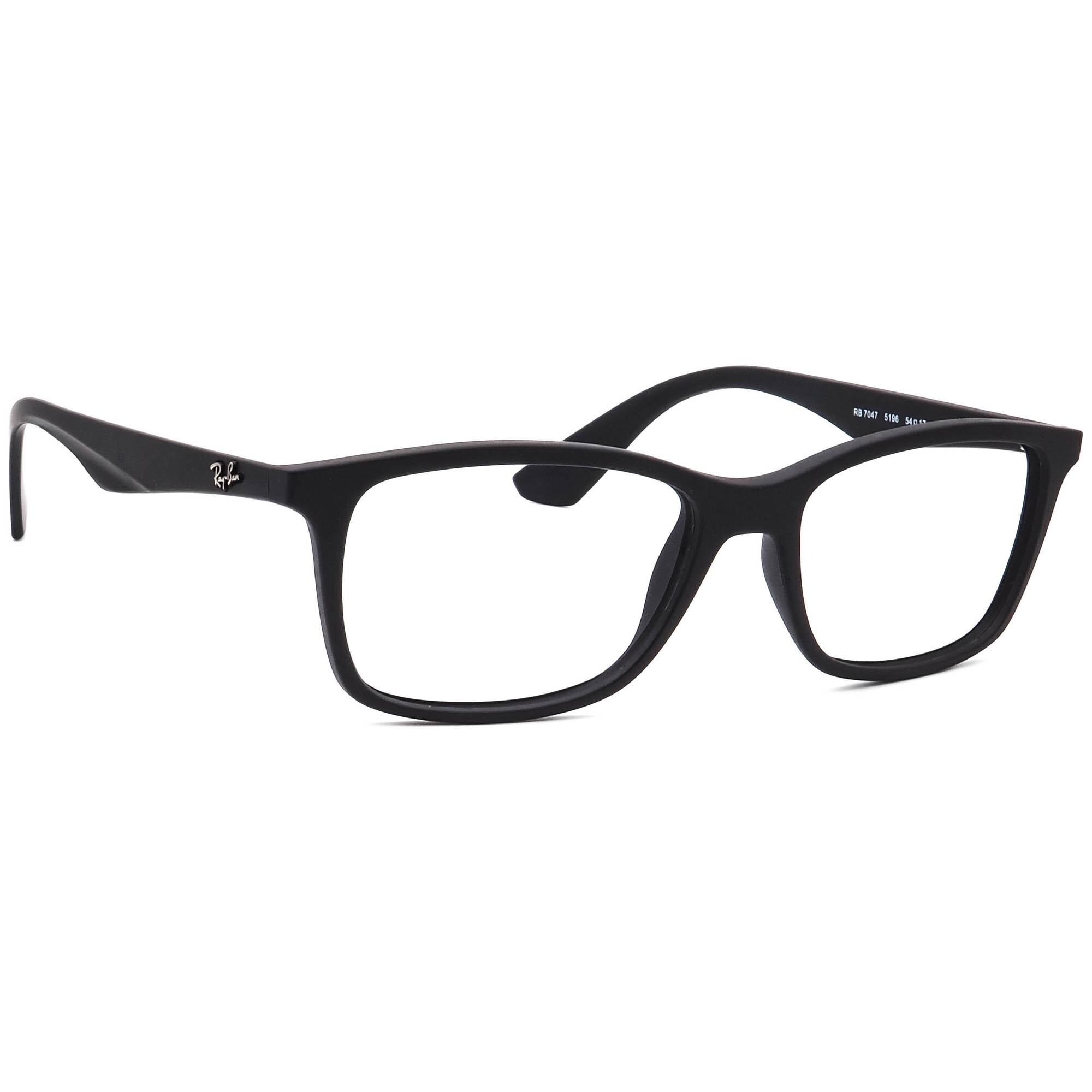 Ray-ban Eyeglasses RB 7047 5196 Matte Black Square Frame 54[]17 140 - Etsy