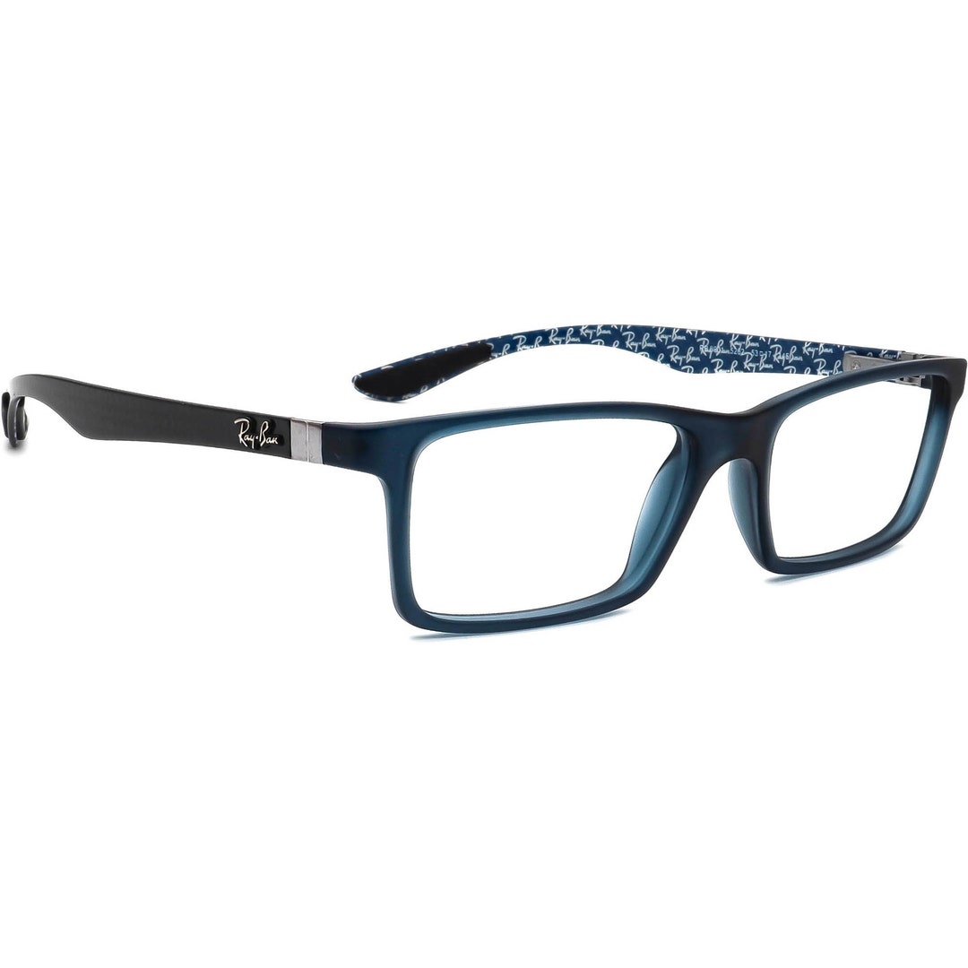 Ray-ban Eyeglasses RB 8901 5262 Carbon Fiber Blue Rectangular
