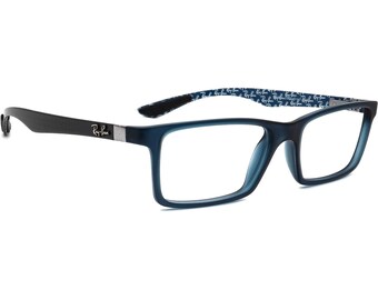 Ray-Ban Eyeglasses RB 8901 5262 Carbon Fiber Blue Rectangular Frame 53[]17 145