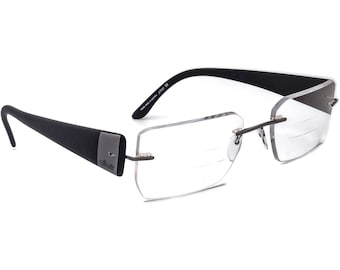 Silhouette Eyeglasses 7599 60 6057 Gunmetal/Gray Rimless Frame Austria 52-19 145