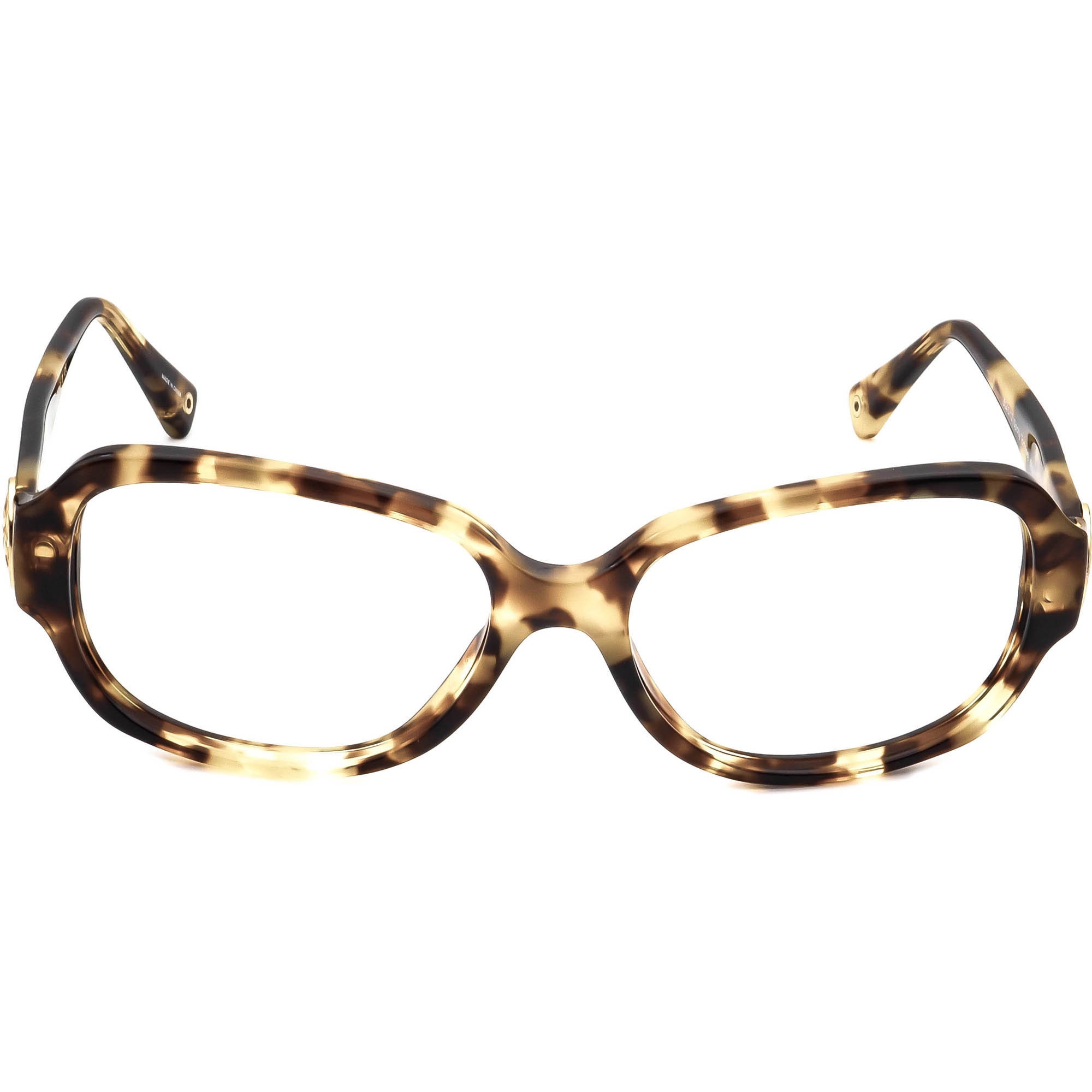 COACH Rectangle Brown Tortoise And Gold Eyeglasses Glasses Frames NWOT Coach Sunglasses Frame Only HC 8015 (L019 Allie) 5045/13  main image 3