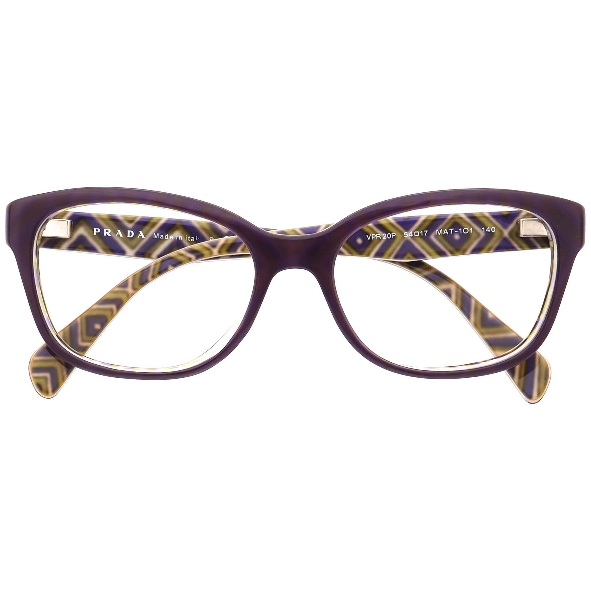 Prada VPR 20P 54□17 140 Eyeglasses Frame Black Blush Gradient Made Italy PRADA ITALY VPR 03P 53[]17 140 MULTI-COLOR EYEGLASSES  main image 3